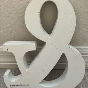 White Ampersand Decor